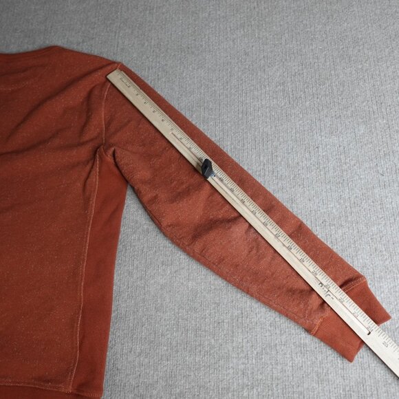 Taylor Stitch Sweatshirt 40 Orange Speckled Organic Cotton Gusseted - Picture 6 of 12